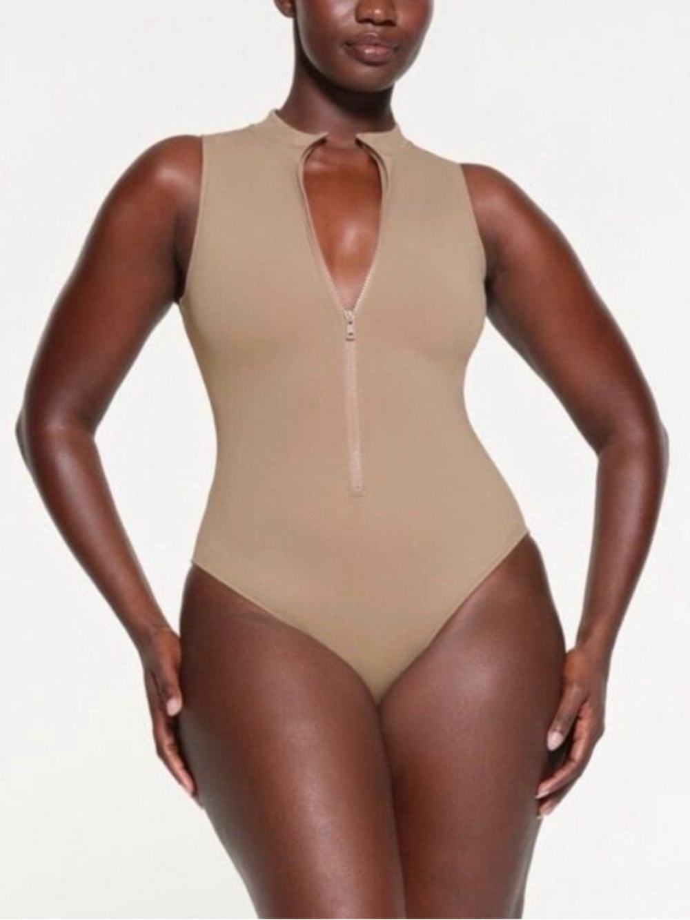 SKIMS Recycled Swim Sleeveless One Piece | Desert | L | NWT 🤎🏖️